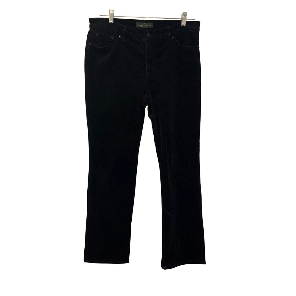 Lauren Ralph Lauren Vintage y2k Corduroy Pants Women 12 Navy Blue Cotton Blend